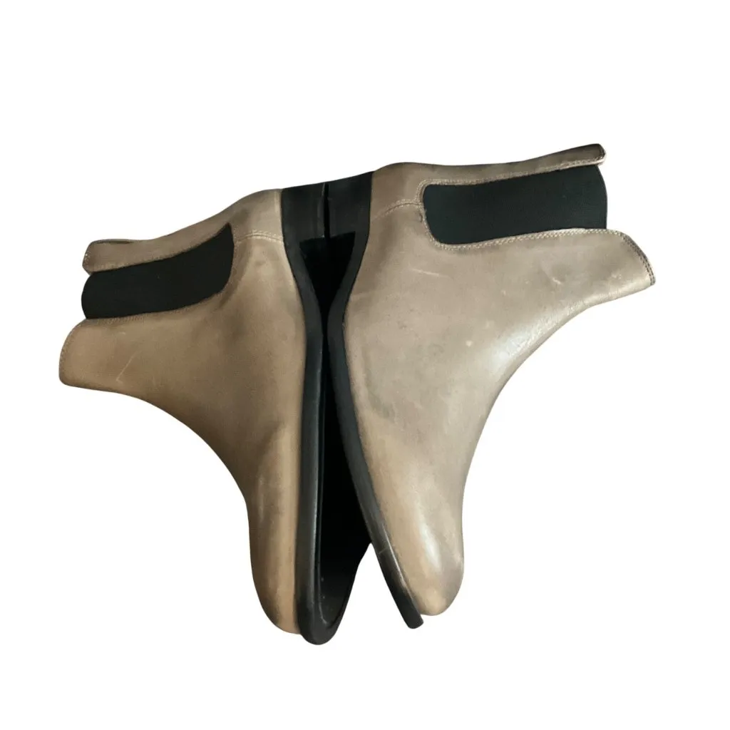 FRYE Chelsea Boots Grey taupe Leather Classic western country minimalist size 11 - Image 12