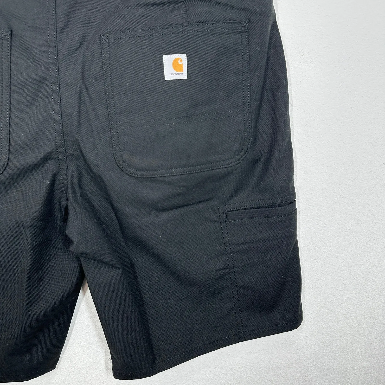 Carhartt Womens Black Loose Fit Work Shorts 10 Inch Inseam Size 18 - Image 6