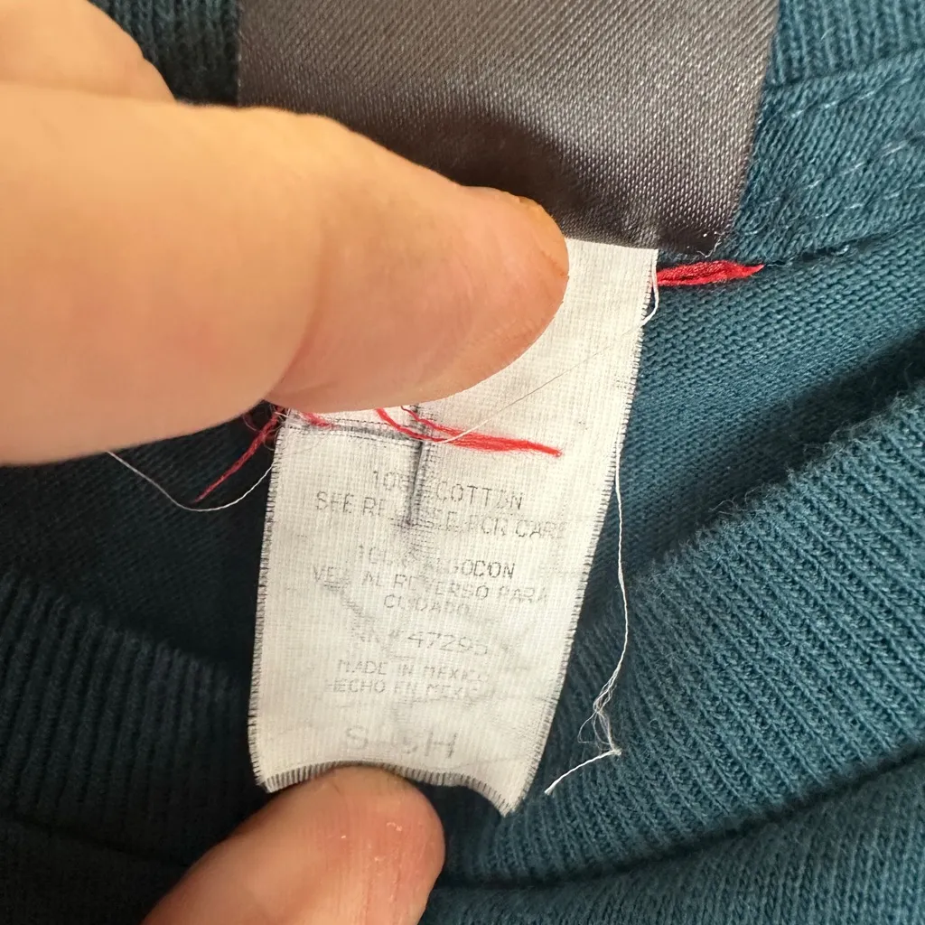 Vintage Starter Soccer Cropped Graphic Tee 90s Sportswear Teal Medium Y2K - Image 5