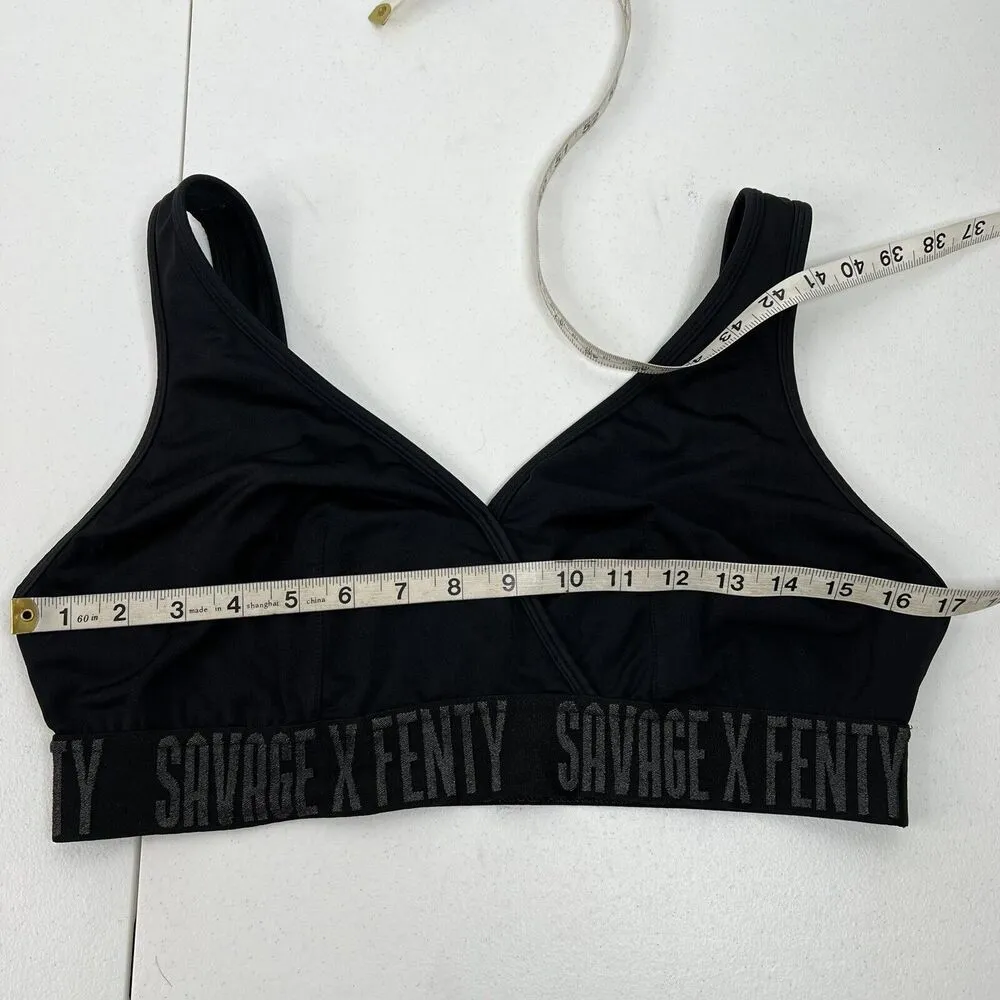 Savage X Fenty Women's Size L Forever Savage Bralette CG2 Black Unlined Pullover - Image 9