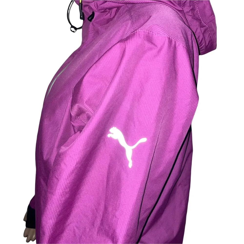 Puma  unisex purple hooded athletic jacket - Image 4