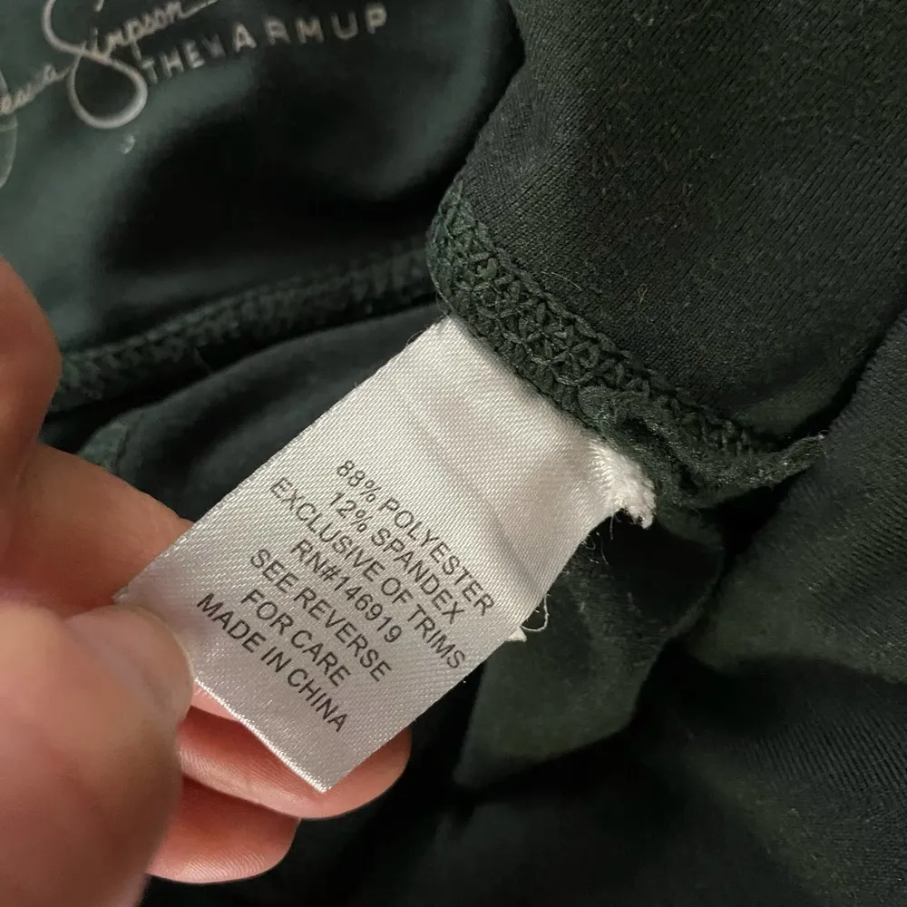 Jessica Simpson Womens The Warmup Green Star Ankle Leggings size Small - Image 8