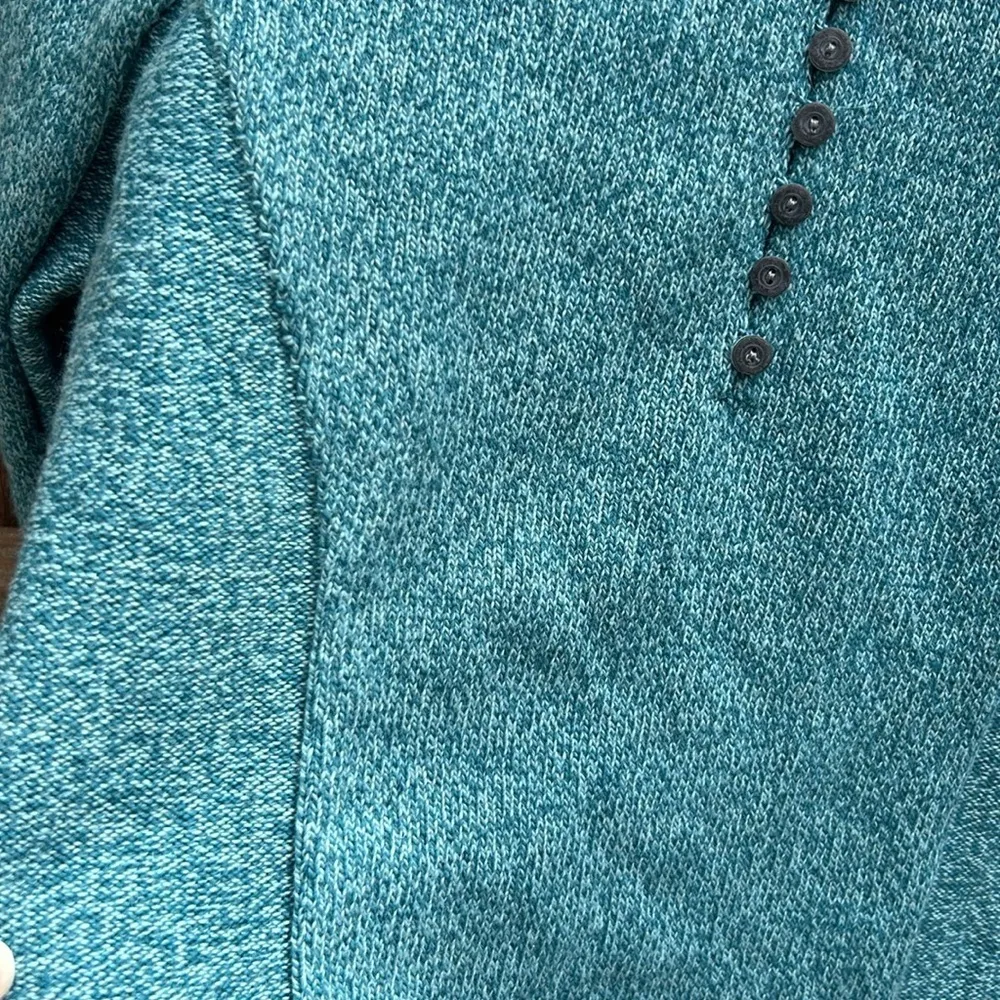 Sundance Homestead Henley Silk Blend Teal Blue Sweater Size PXXS NWOT - Image 8