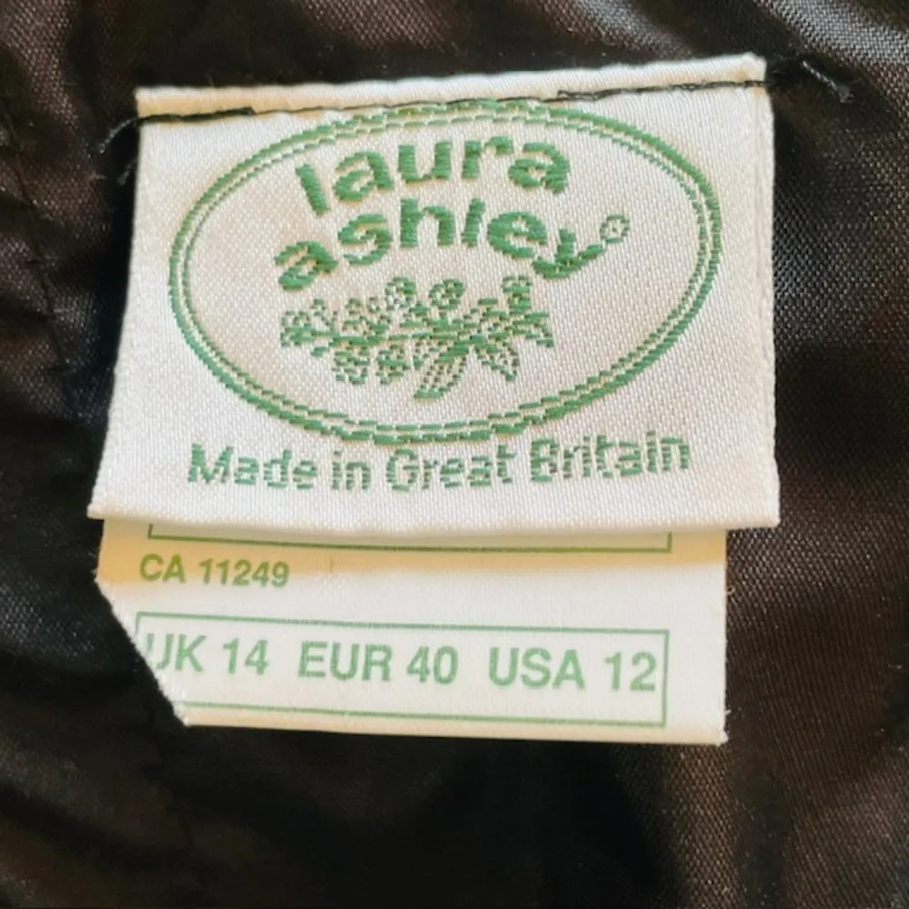 Laura Ashley Vintage Formal Evening Gown Velvet & Taffeta Small/Medium - Image 8