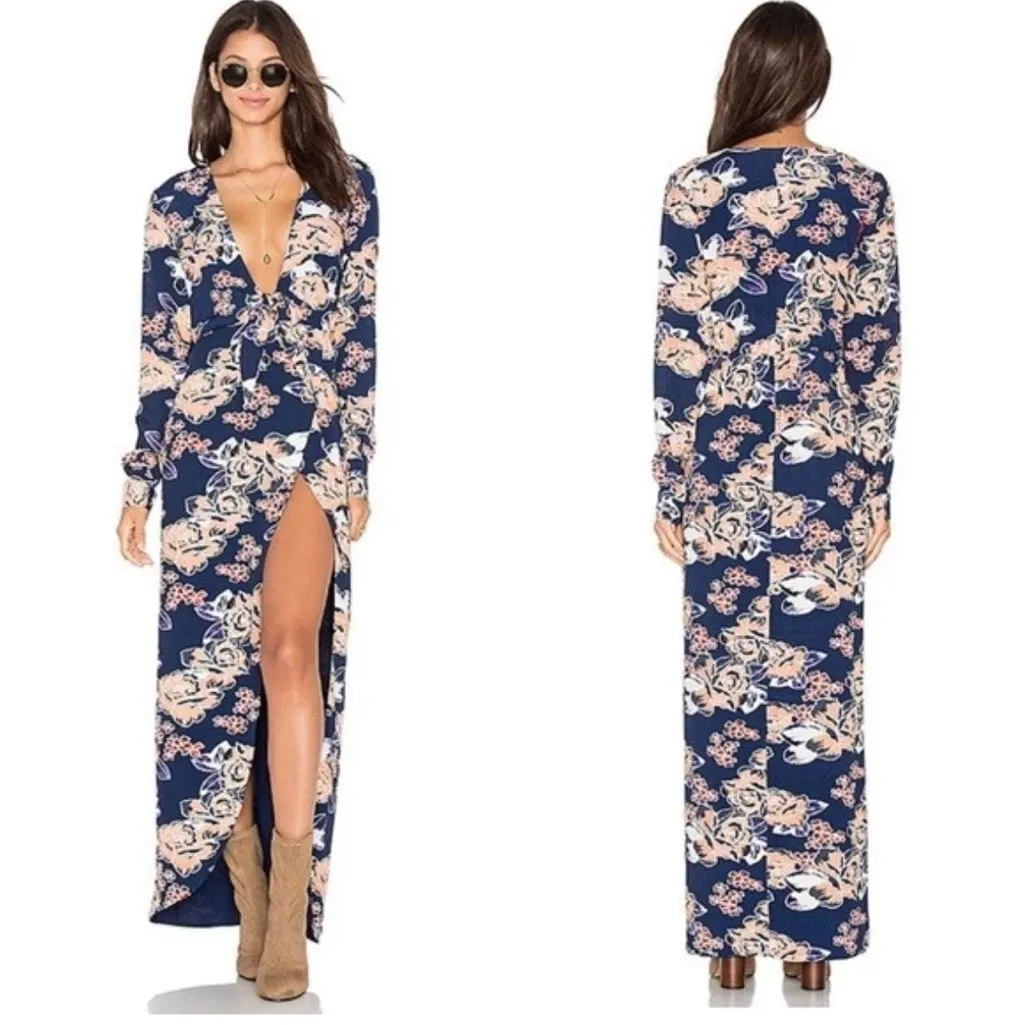 Lovers + Friends My Love Carmel Floral Maxi Dress Tag Missing Estimated LARGE - Image 2