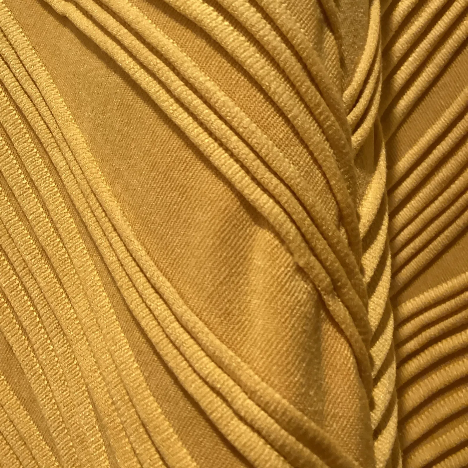 Vintage Lisa Rene cowl neck 3/4 sleeve yellow swirl pattern tunic mini dress L Size L - Image 10