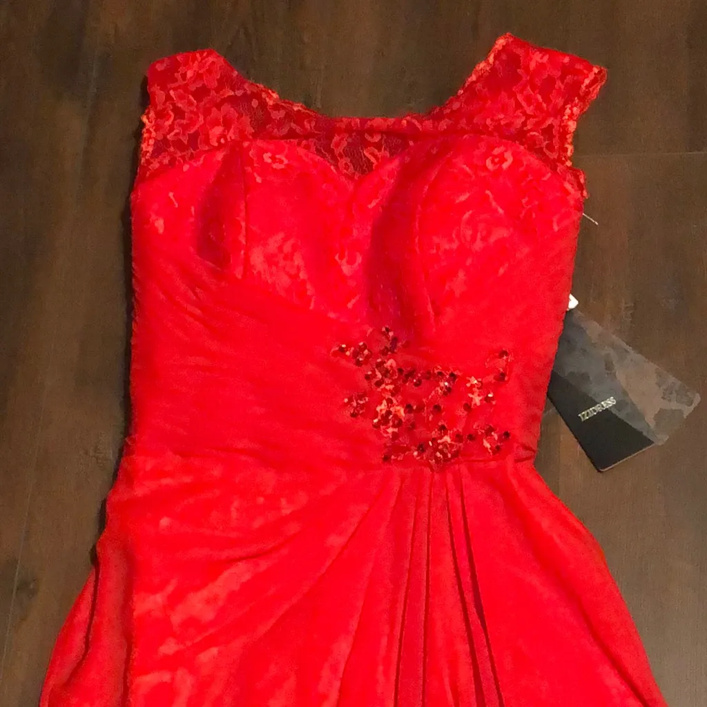 Beautiful red new dress. Long. Size XS - Image 2