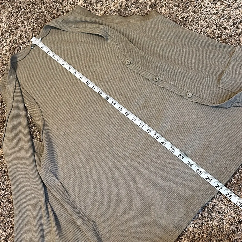 Zara Ribbed Cardigan Sweater Vest Large - Image 5