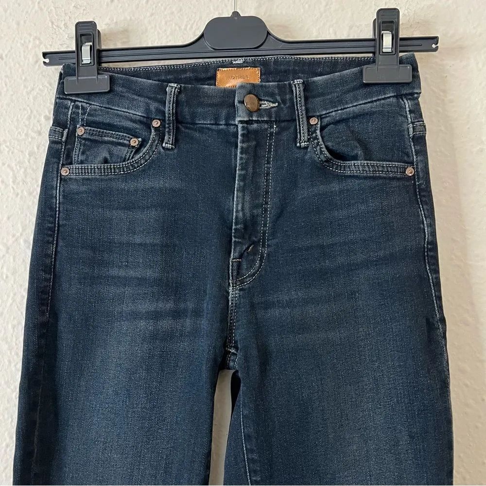 MOTHER High Waisted Looker Jeans Coffee Tea or Me Size 24 Blue - Image 5