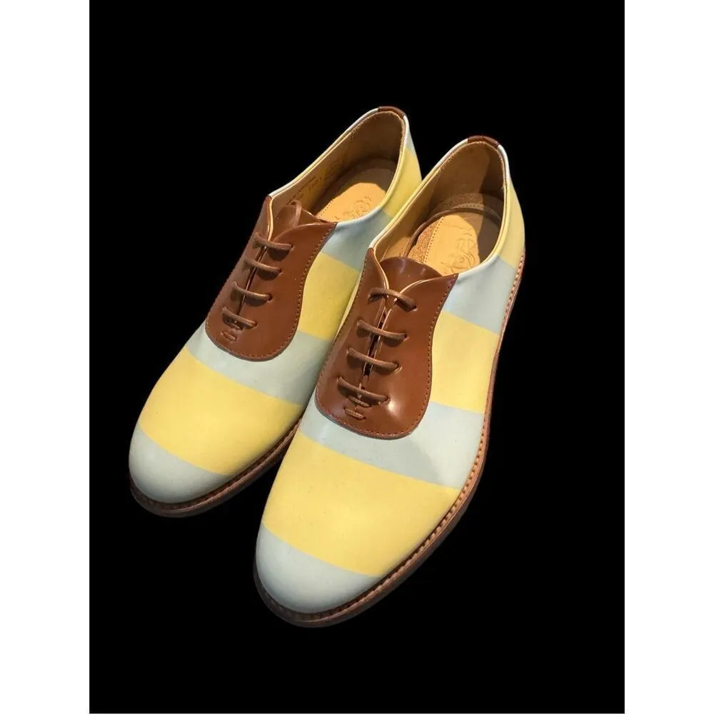 The Office Of Angela Scott Mr Smith yellow blue stripe Oxford size 37.5 7.5 - Image 2