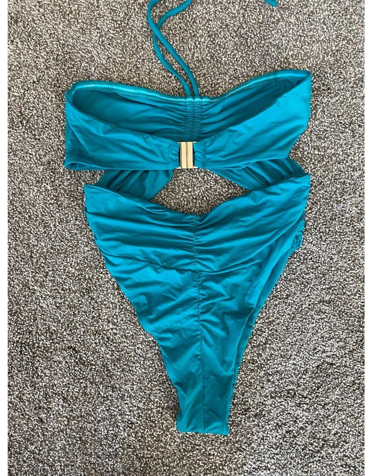 BEACH RIOT Swim Teal Cut-Out One Piece Swimsuit - XS - Image 6