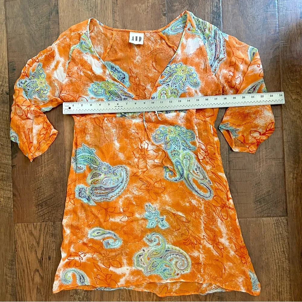 AnD tangerine paisley tunic - Image 4