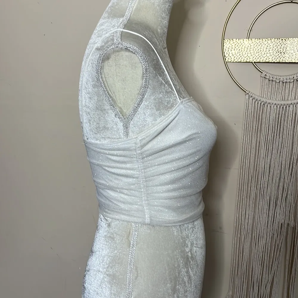 Olive tree • rouched glitter shimmer crop tank - Image 53