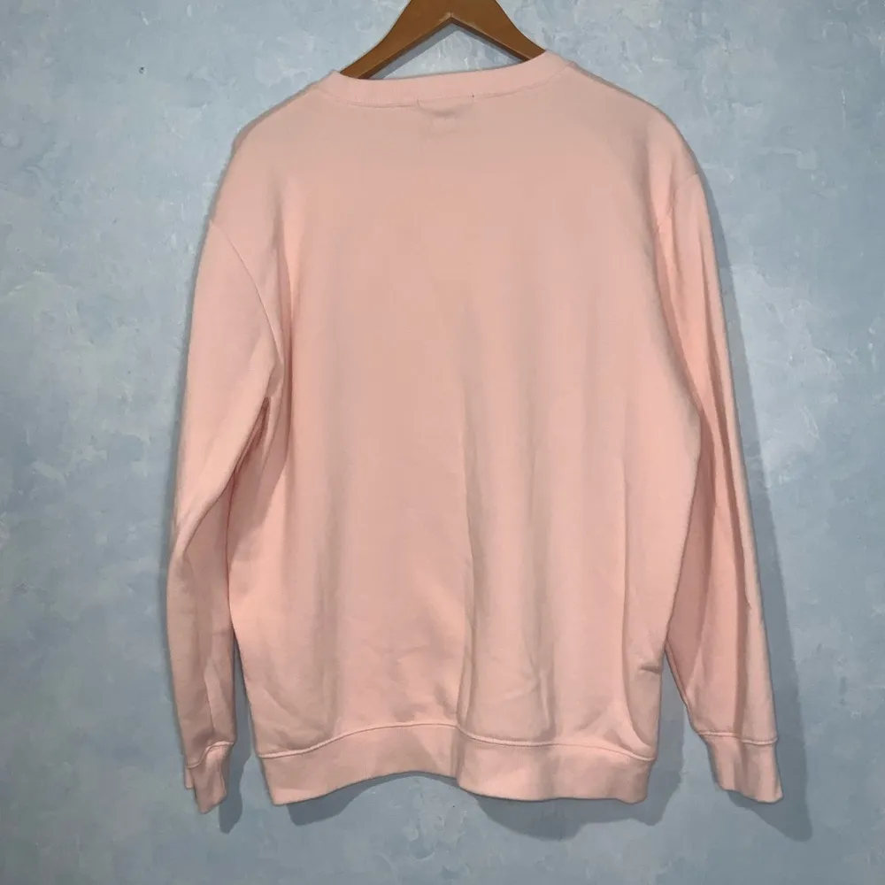 Vinyl Pink Fleece Crewneck ACDC World Tour 1977 Graphic Sweatshirt Large - Image 5