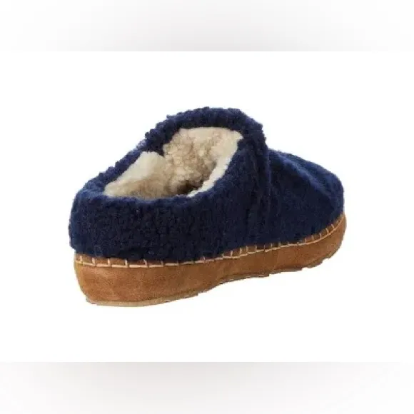 L.L. Bean Cozy Slide Fleece Slippers Size 7 Blue - Image 2