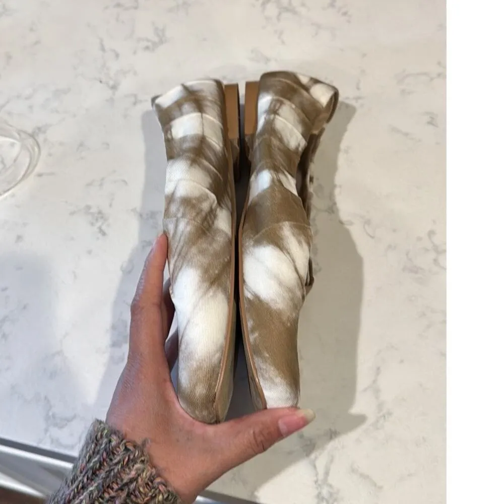 Korks Palmer Ballet Flat Khaki/White Tie - Image 8