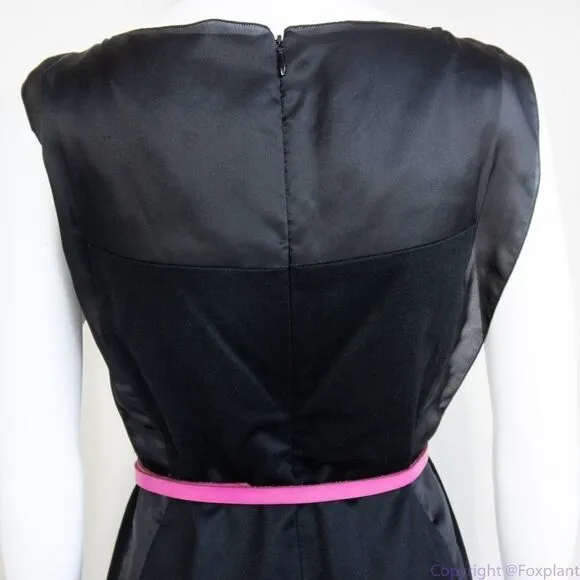 NEW Piazza‎ Sempione Italian-made cashmere/silk black shift dress, IT 40 - Image 8