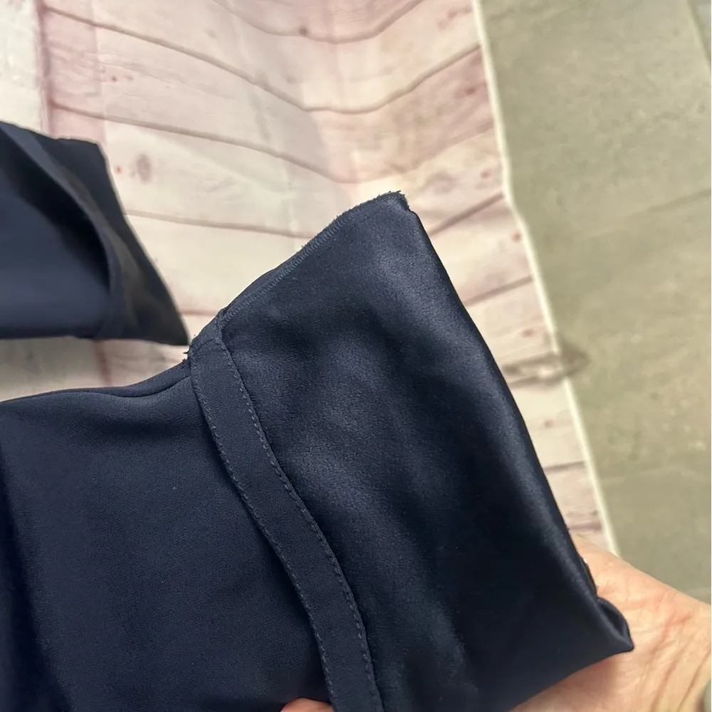 10 Crosby Derek Lam trendy navy blue preppy grommet embellished pants size 8 - Image 5