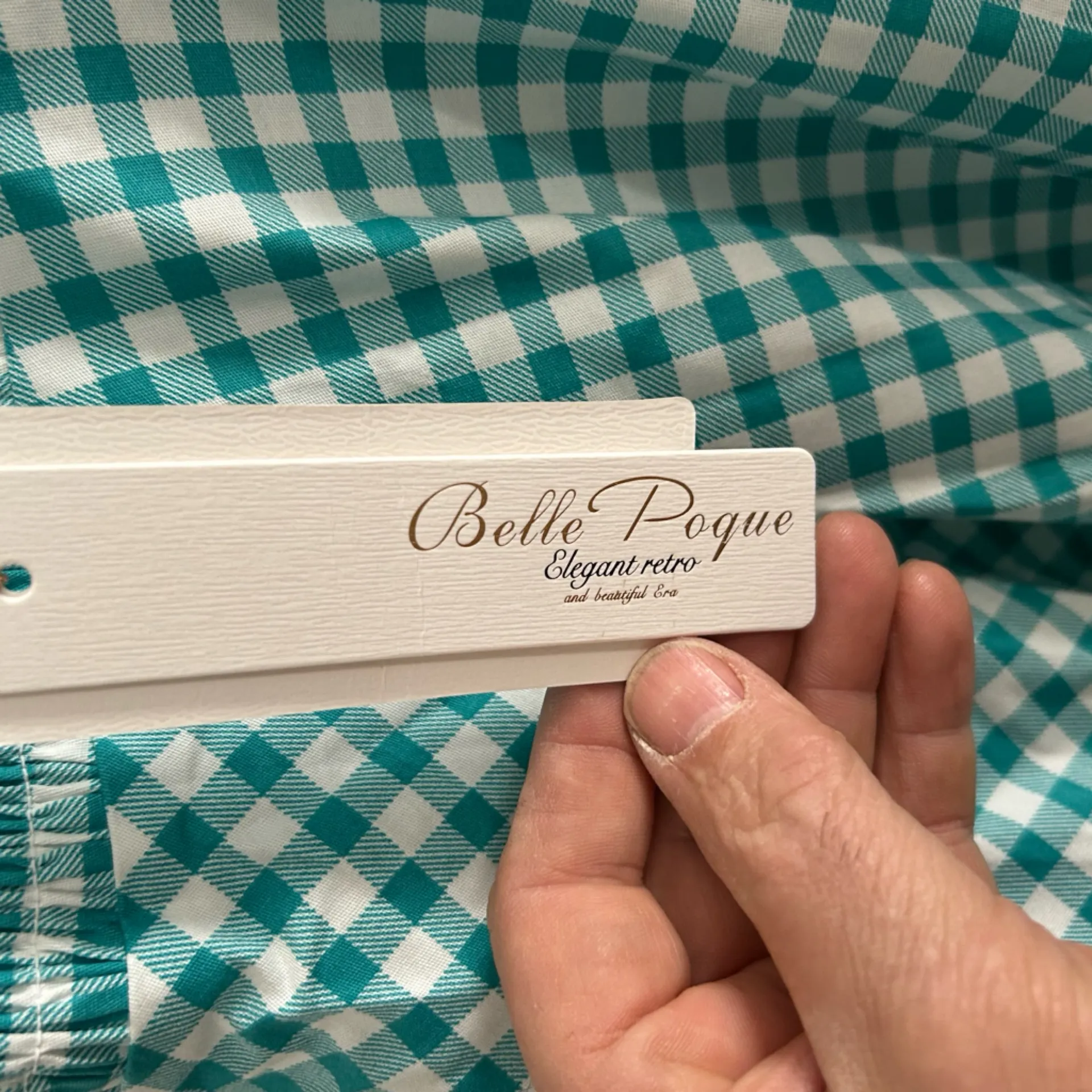 Belle Pogue Pinup 70s Sun Dress NWT 2XL Green Size XXL - Image 5