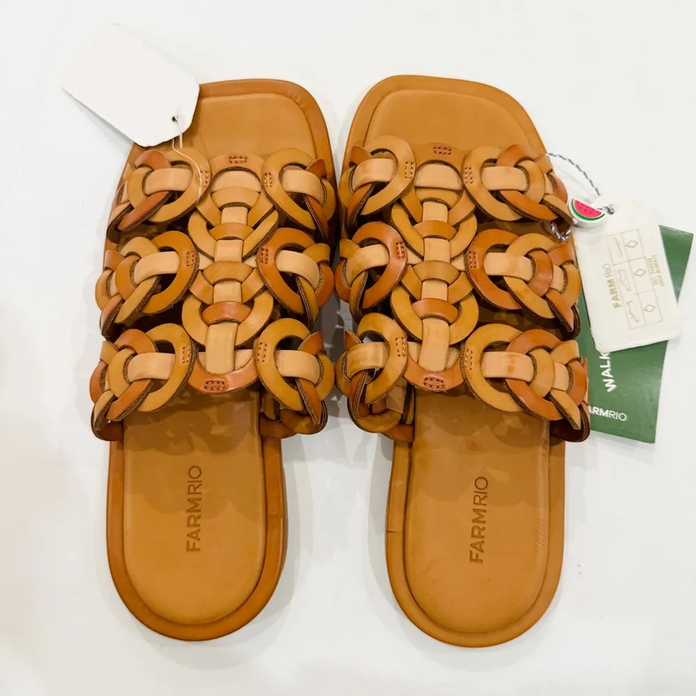 Farm Rio  leather circles flats *MIS-matched sizes* - Image 8