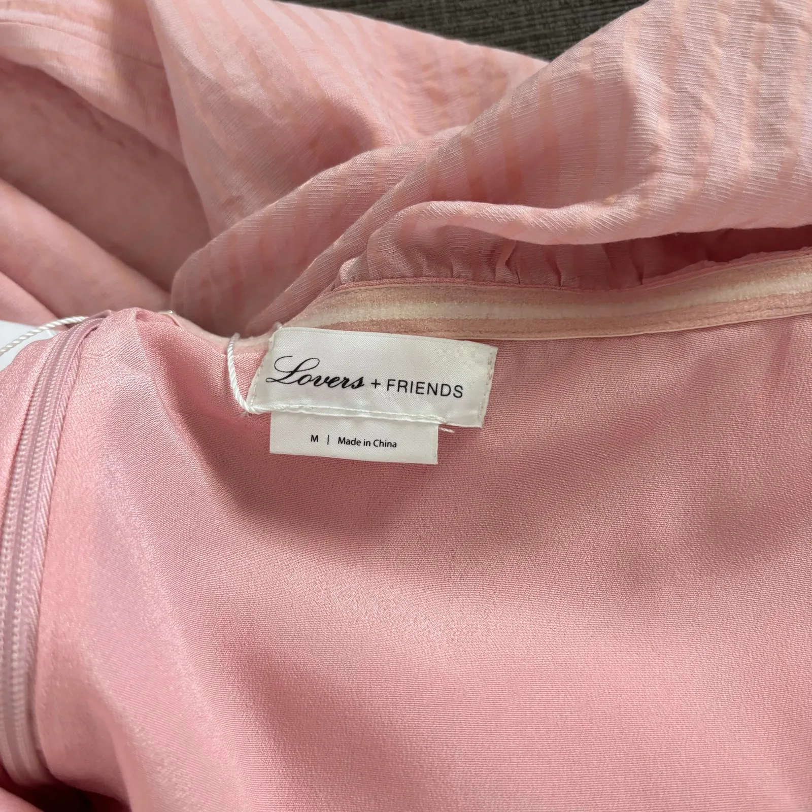 Lovers & Friends Nellie Pink Strapless Jumpsuit Ruffle M - Image 11