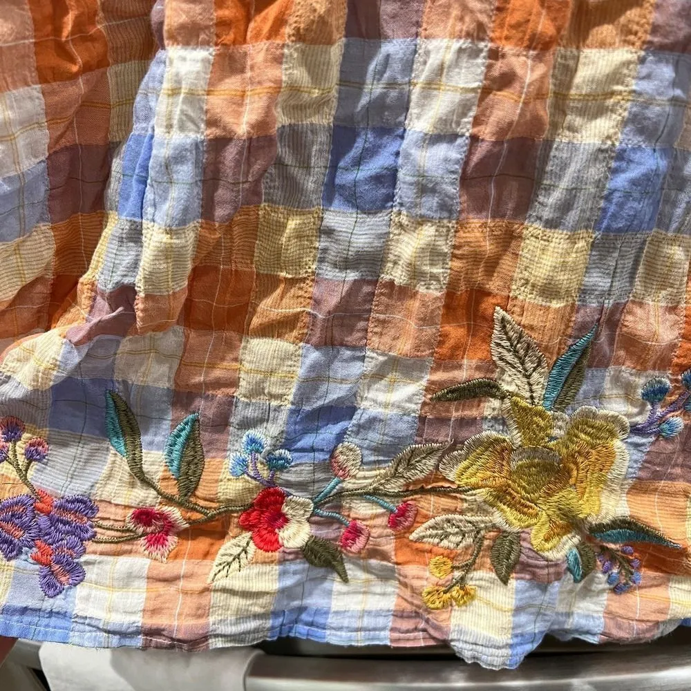 Johnny Was Workshop Petunia Square Neck Park Blouse Boho Chic W18823 - Image 10