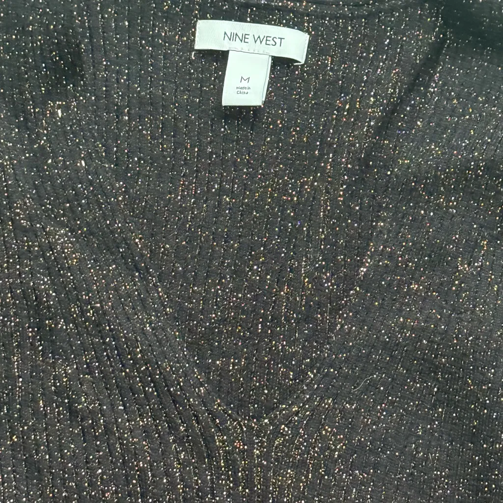 Nine West Black V-Neck Sweater - Image 3