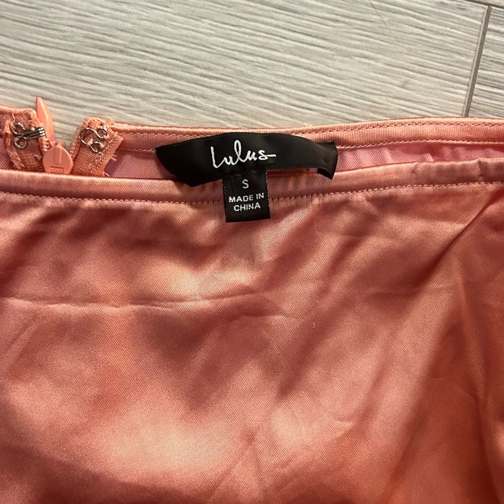 Lulu's Pink Satin Mini Skirt - Image 3