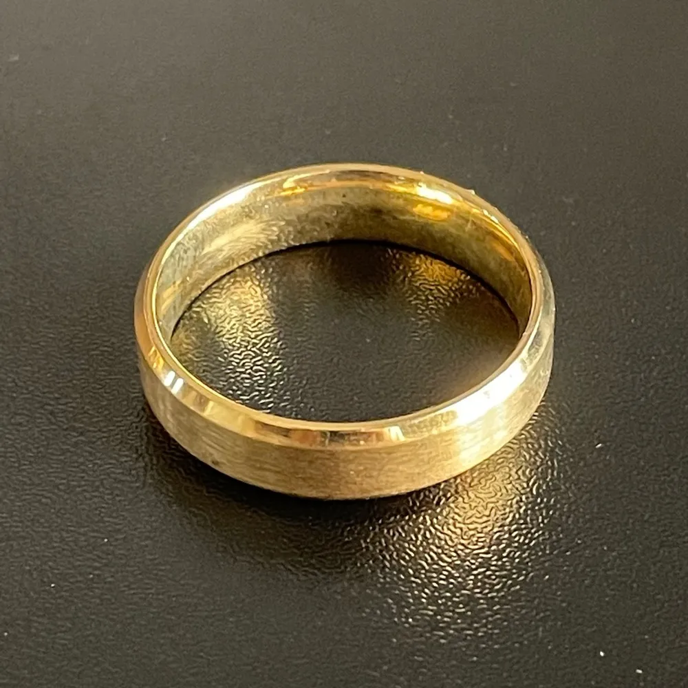 6mm plain gold stainless steel ring - Image 8