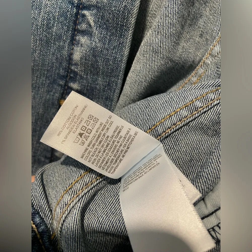 NWT Lucky Brand Size S Medium Wash Classic Denim Jean Jacket Bomber Button - Image 11