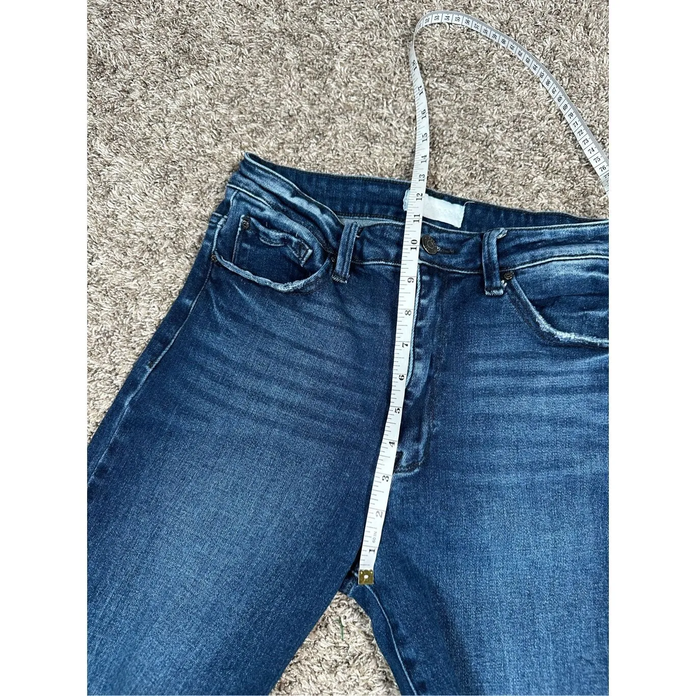 petra 153 jeans high rise straight leg ankle crop length denim women’s 9/28 Blue - Image 7