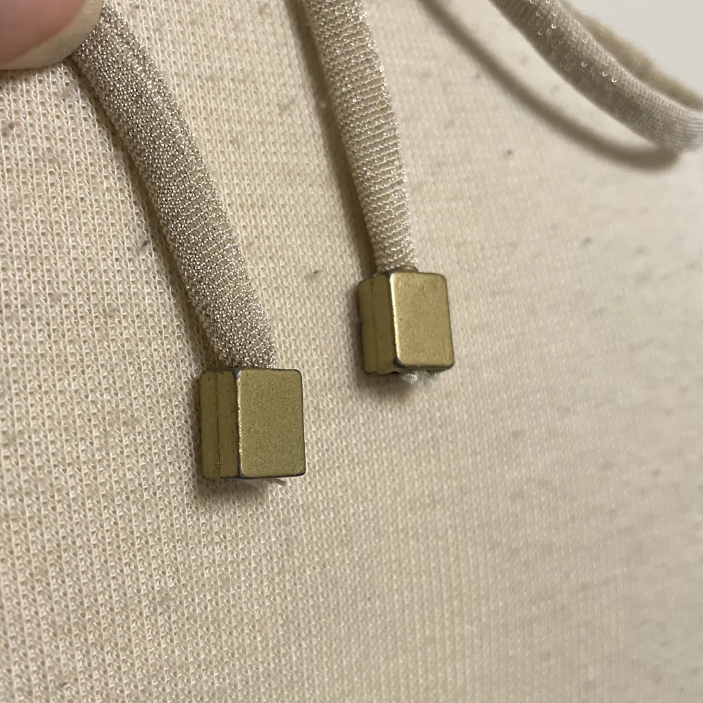 Vitamin A Bandeau Halter Ring Accent Bikini Top NWT Large Brown Blue Green White - Image 11