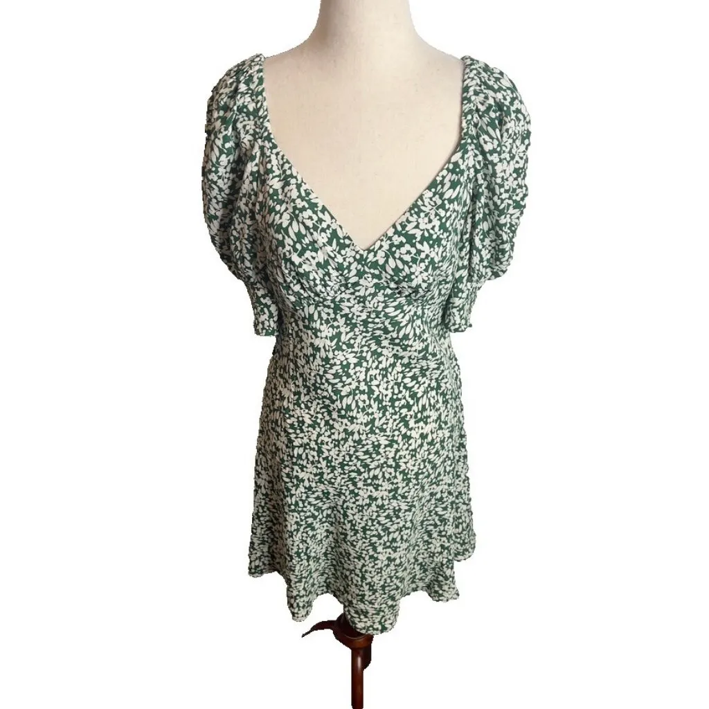 Madewell $138 Seamed V-Neck Mini Dress in Floral Size 0 NV853 - Image 4