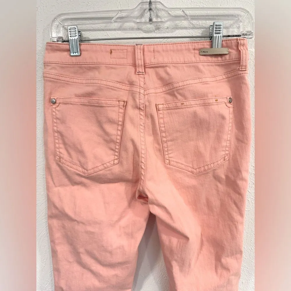 Anthropologie Pilcro Pink Mid-Rise Crop Split Ankle Jeans 26 EUC - Image 6