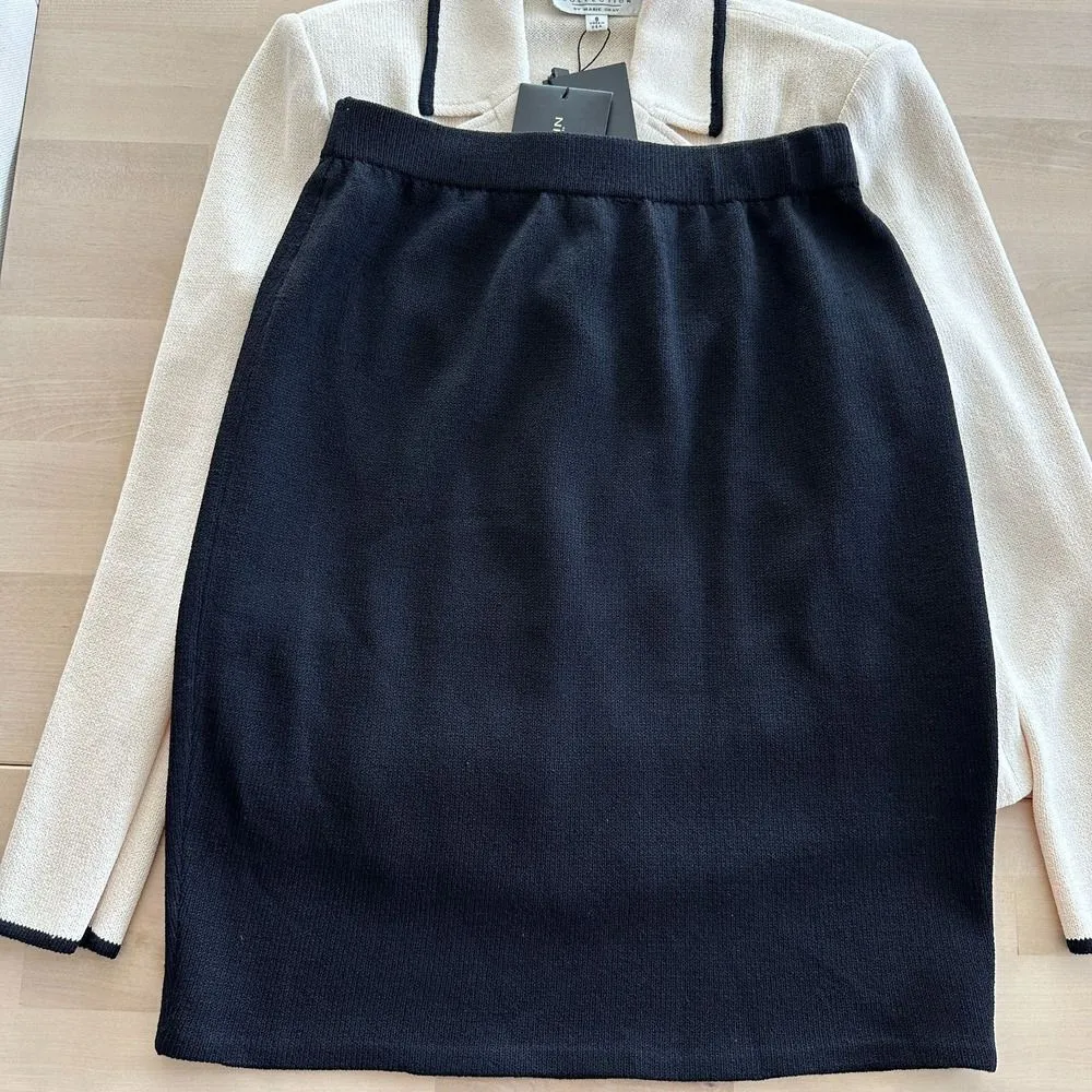 NEW St. John Collection Suit Womens 6/8 Santana Knit Jacket Skirt Blazer Set - Image 8