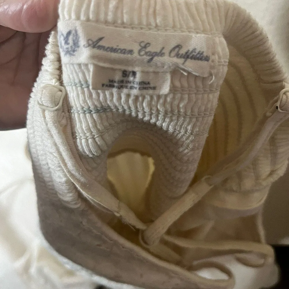 American Eagle Cream Lace Fit and Flare Dress XS Coquette Smocked Cottagecore - Image 8