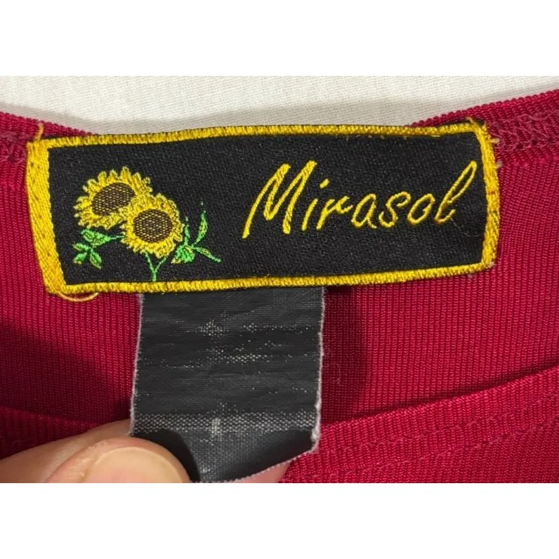 Mirasol Sleeveless Top Size M Red Liquid Knit Holiday Classic Elegant Minimalist Size M - Image 5