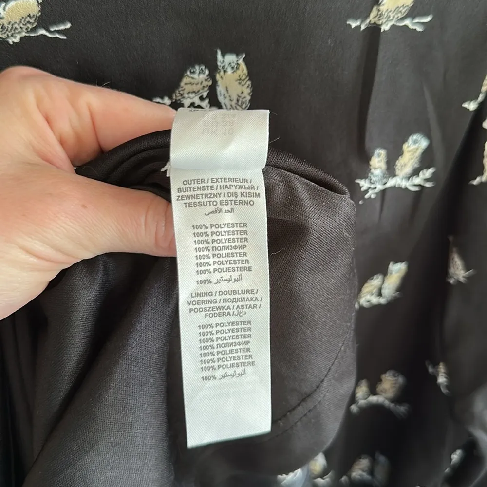 Anthropologie Yumi Bird Owl Long Sleeve Dress - Image 6