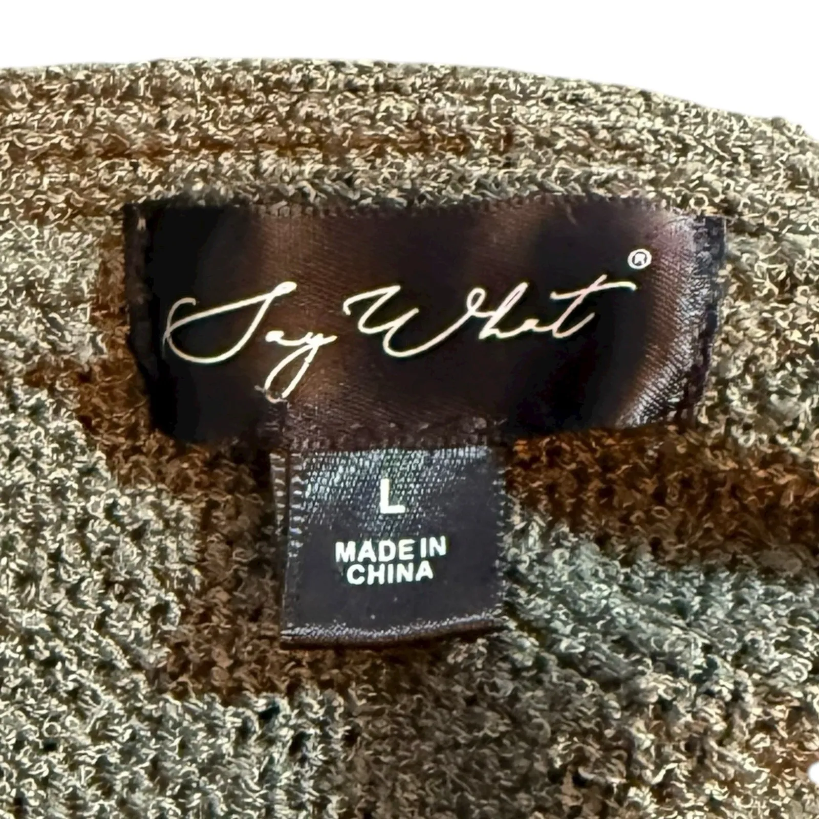 90s‎ Y2K Sweater Midi Dress L Tiered Mixed Media Olive Green Knit Cottagecore - Image 7