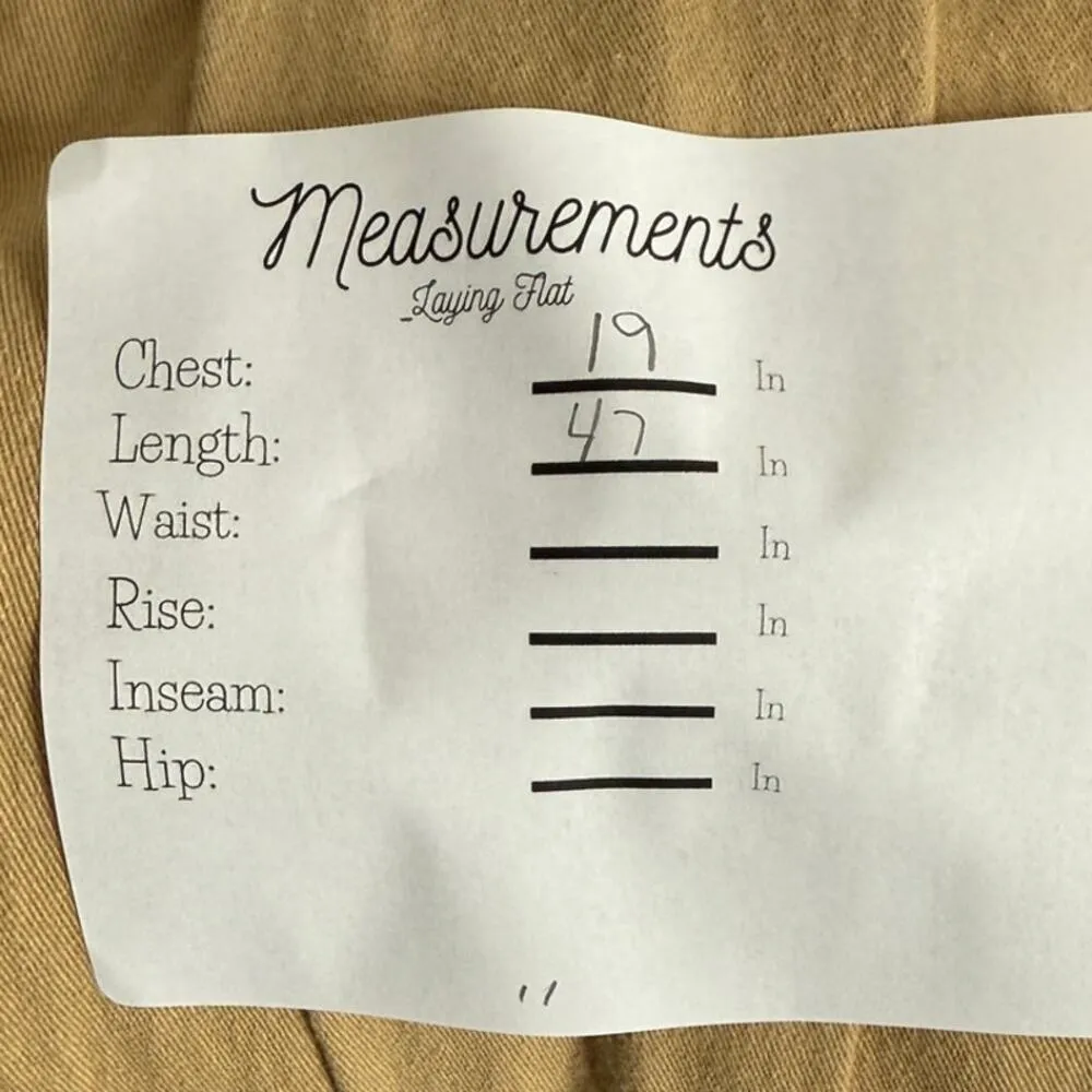 Area Stars Belted Waist Cotton Midi Shirt Dress 3/4 Sleeves Button Down L Tan Size L - Image 10