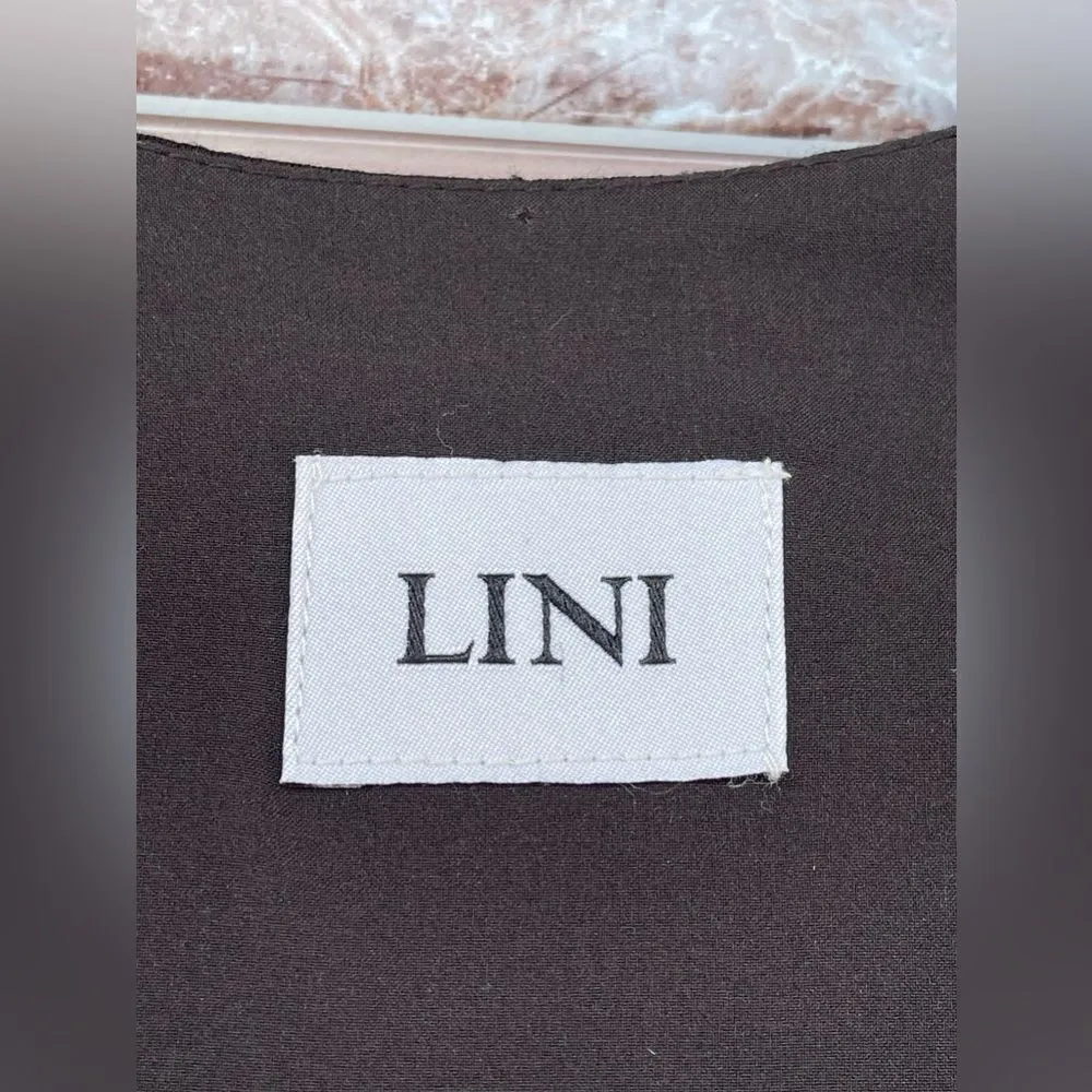 LINI Womens Ella Woven Pleated Sheath Dress Black XS Black - Image 9