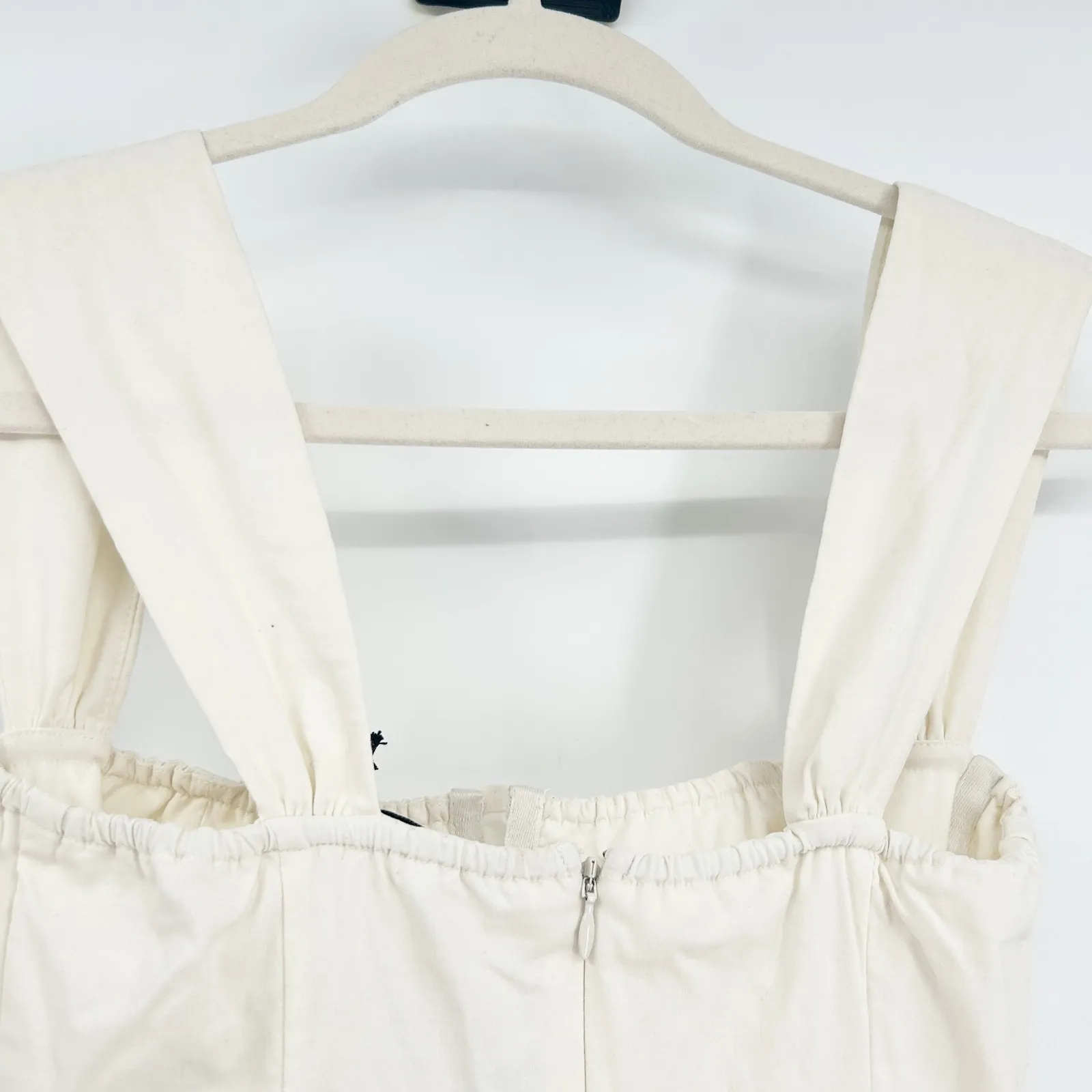 NWT WeWoreWhat Revolve Womens Dainty Floral Corset Lace Midi Dress Size 8 Ivory - Image 9