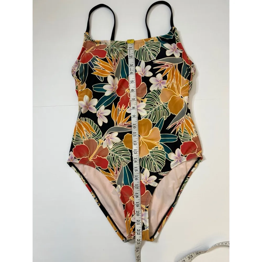 Hurley Tropical Caribbean Dreaming Floral UPF One Piece Swimsuit Sz M Wo… - Image 10