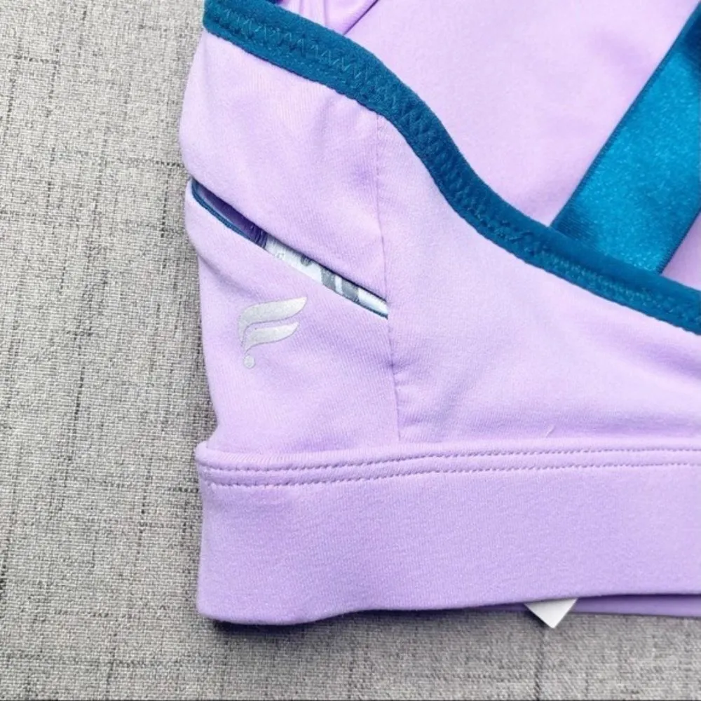 Fabletics Belle High Impact Sports Bra Purple & Teal Green Size Small - Image 7