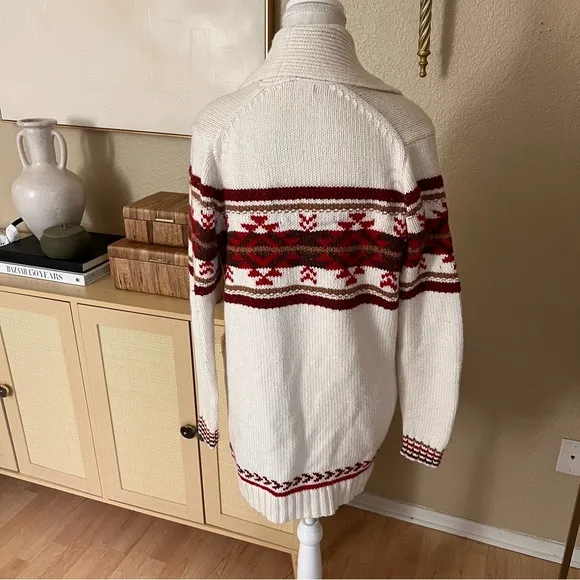 MARINE LAYER Brooklyn Printed Shawl Collar Cardigan Size XS - Image 4