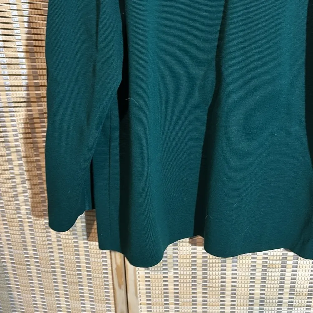 Devernois Paris Vintage 1970s Forest Green Preppy Cardigan Sweater Blazer Size 18 - Image 13