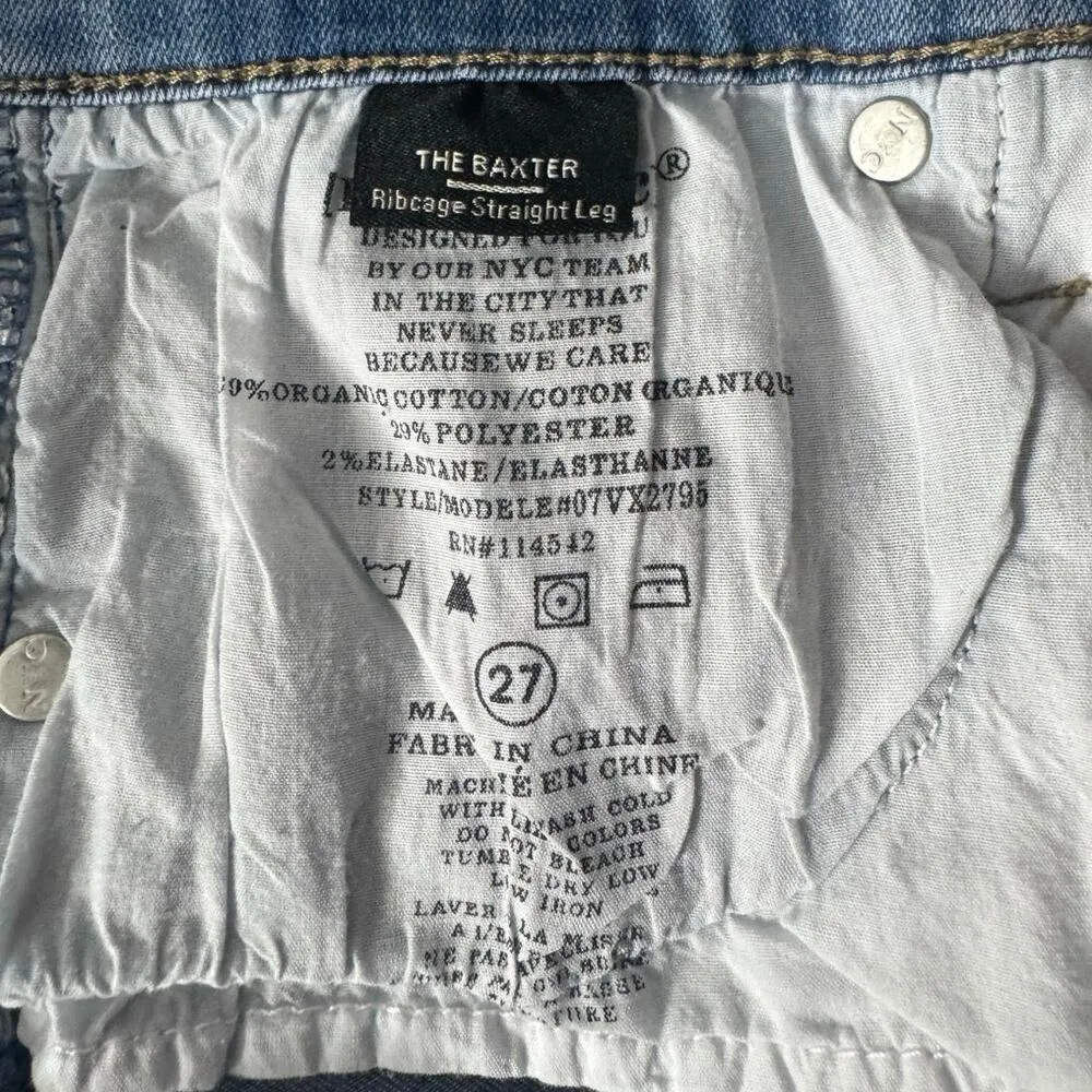 Blank NYC Jeans The Baxter Women Size 27 Blue Button Fly Ribcage Straight Leg - Image 4
