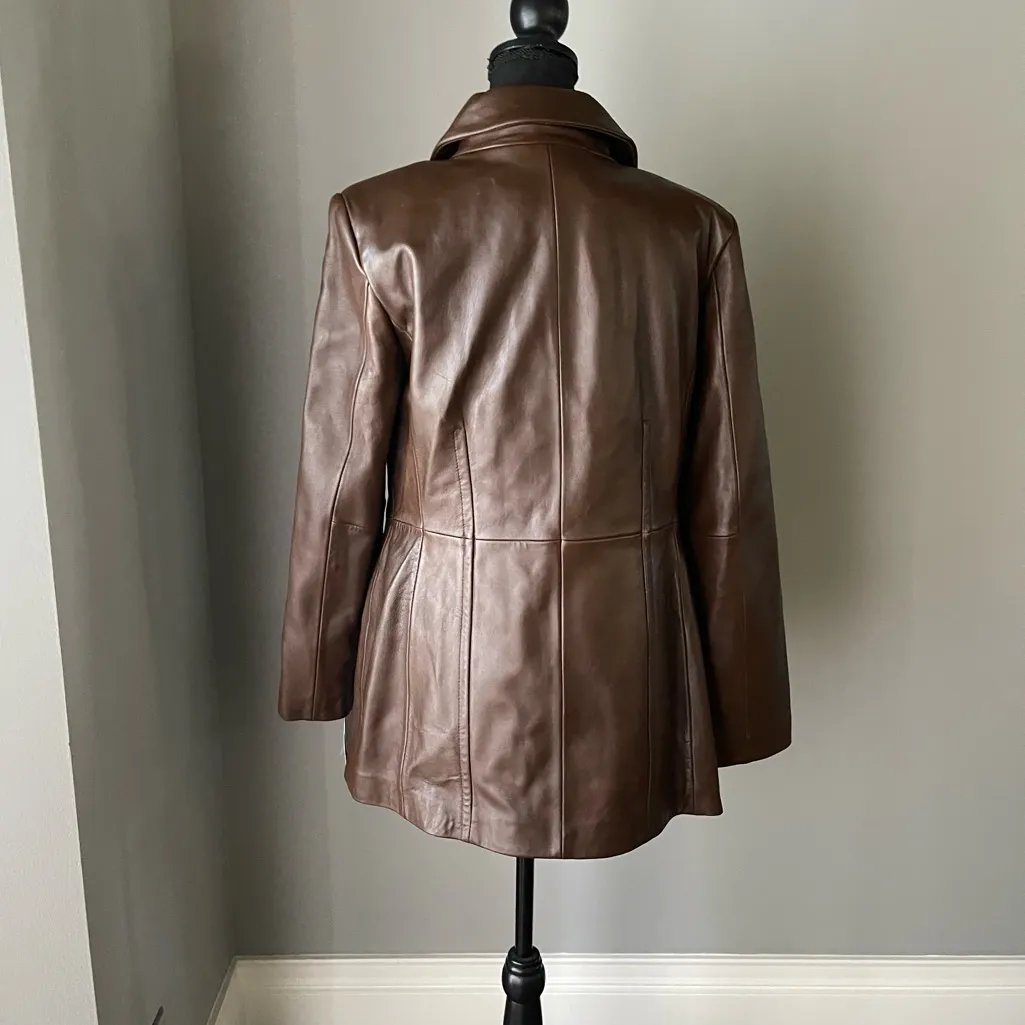 Anne Klein Leather Jacket with removable Faux Fir lining NWT - Image 3