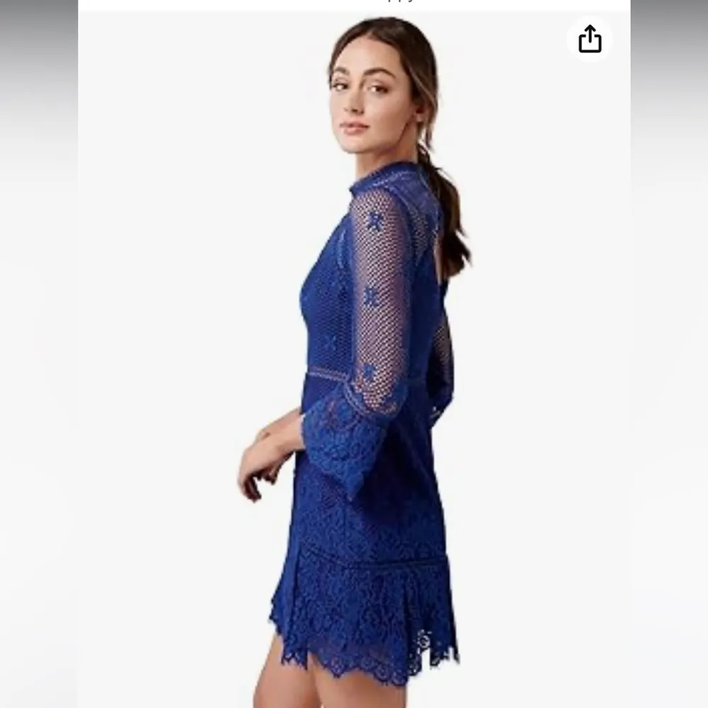 Ever New Yasmin Lace Flippy Hem Dress sz 10 cobalt blue - Image 4