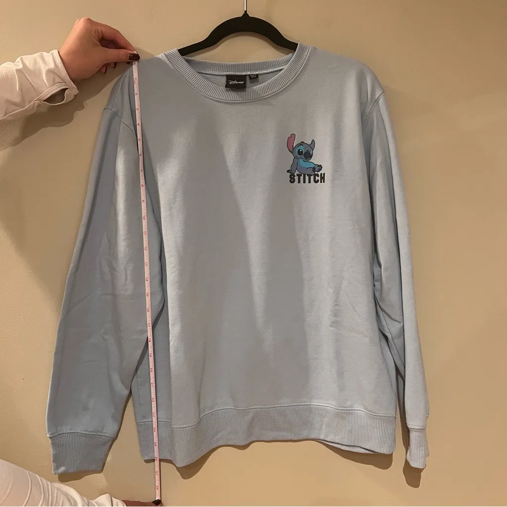 Disney  Light Blue Stitch Crewneck - Image 5
